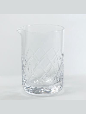 Diamond Cut Mixing Glass