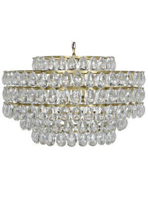 Noir Linden Gold Chandelier