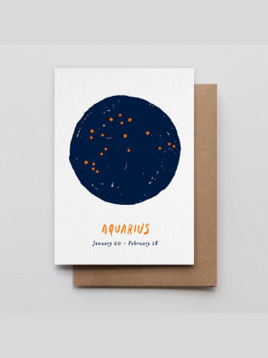 Aquarius Star Sign Card