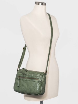 Bueno Zip Closure Crossbody Bag - Olive Green