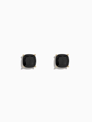 Effy Eclipse 14k Yellow Gold Onyx Stud Earrings, 4.80 Tcw