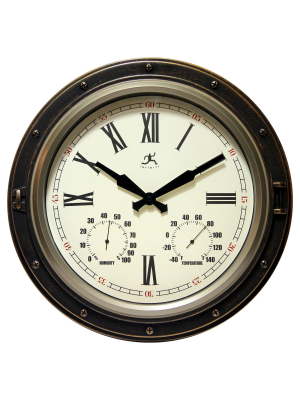 16" Forecaster Decoartive Wall Clock Bronze - Infinity Instruments