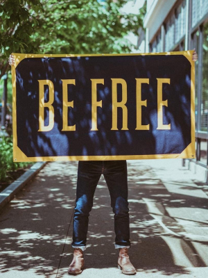 Be Free Banner • United By Blue X True Hand Society X Oxford Pennant Original