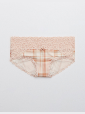 Aerie Sugar Cookie Lace Shine Boybrief Underwear