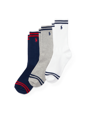 Striped Crew Sock 3-pack