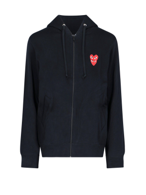 Comme Des Garçons Play Logo Patch Zipped Jacket