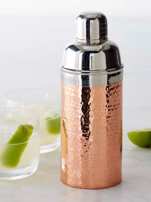 Copper Hammered Cocktail Shaker