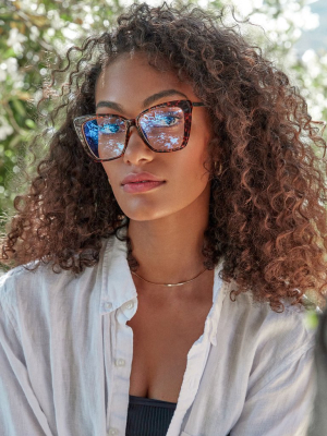 Becky Iv - Wildcat Leopard + Blue Light Technology Glasses