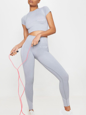 Prettylittlething Sport Light Grey Seamless...