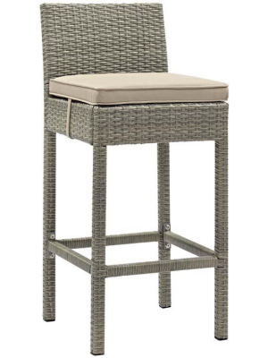 Iris Outdoor Patio Wicker Rattan Bar Stool