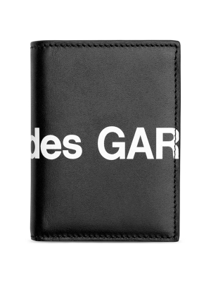 Comme Des Garcons Sa0641 Huge Logo Leather Wallet - Black