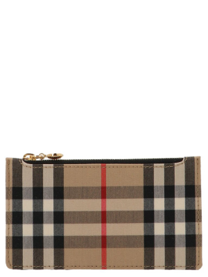 Burberry Checked Zipped Cardholder