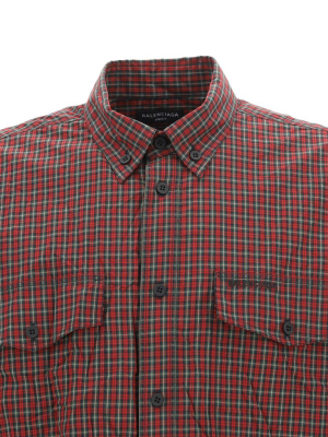 Balenciaga Oversized Tartan Shirt