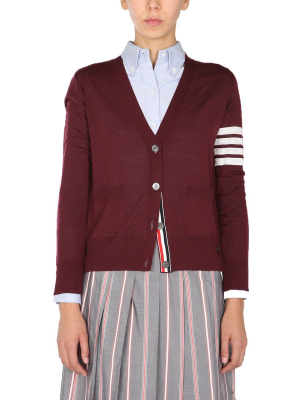 Thom Browne 4 Bar V-neck Cardigan