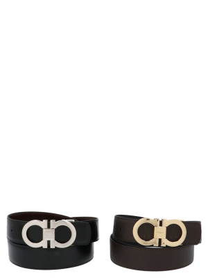 Salvatore Ferragamo Double Gancini Buckle Belts