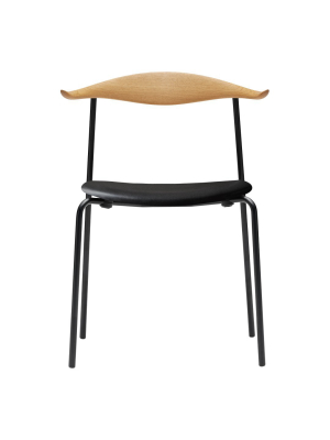 Ch88p Chair - Seat Upholstered - Black Frame - Wood