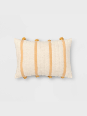 Oblong Woven Stripe Throw Pillow - Threshold™