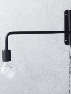 Swing Arm Black Wall Sconce