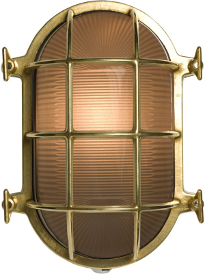 Oval Brass Bulkhead Light 7034