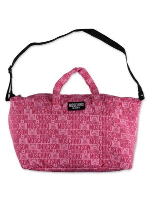 Moschino Kids Allover Logo Printed Changing Bag