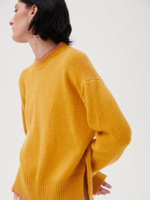 Sloane Sweater Regenerated Cashmere Orange Melange