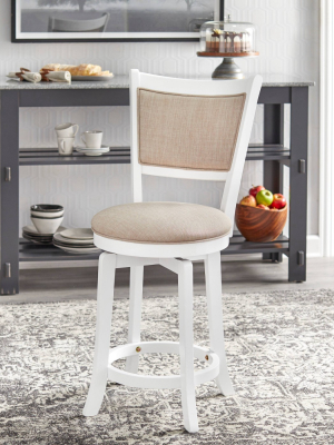 French Country Swivel Counter Height Barstool - Buylateral