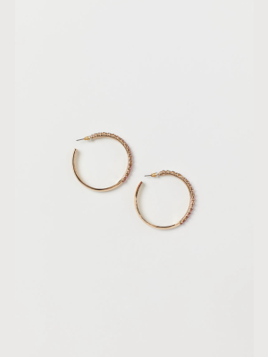 Rhinestone Hoop Earrings