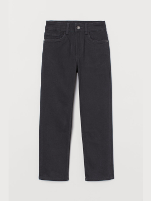 Straight Fit Twill Pants