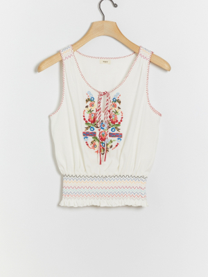 Katarina Embroidered Top