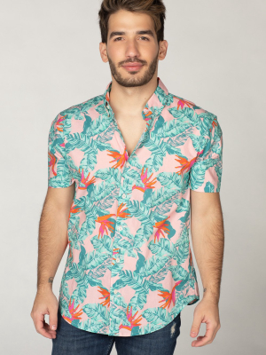 Buddylove Robert Button Down Dress Shirt - Hibiscus