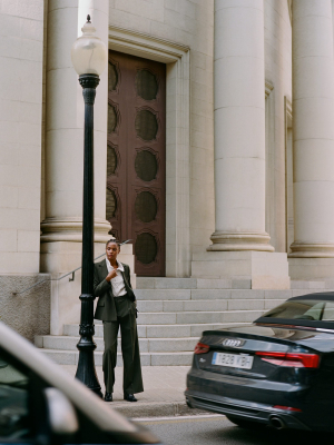 Pinstripe Suit Pants