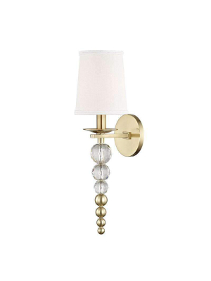 Persis 1 Light Wall Sconce Aged Brass