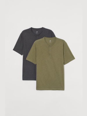 2-pack Henley Shirts