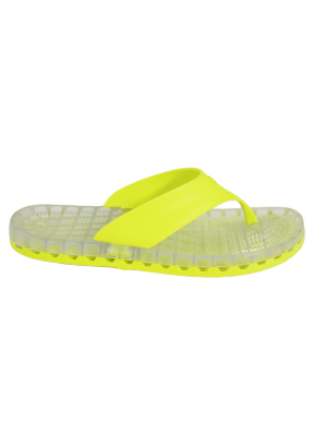 Ibiza - Clear Thong Sandal - Green/yellow