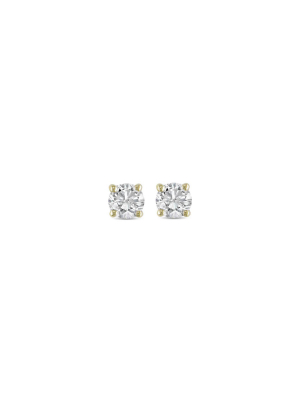 Pompeii3 .25ct Diamond Studs 14k Yellow Gold