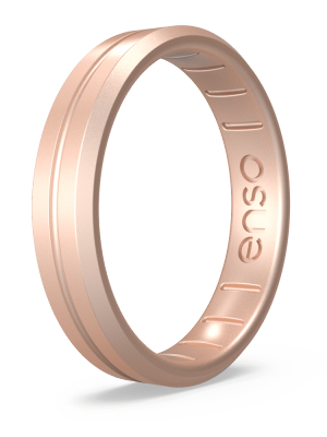 Elements Contour Thin Silicone Ring - Rose Gold