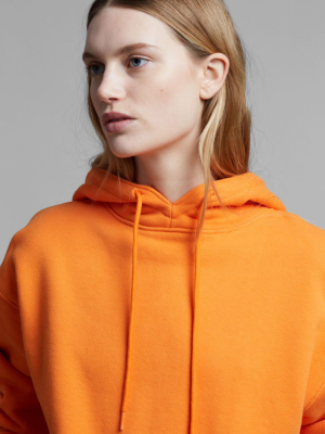 Greta Cropped Hoodie - Tangerine