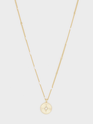 Power Birthstone Coin Necklace (april)