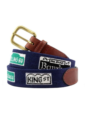 Party Streets Needlepoint Belt