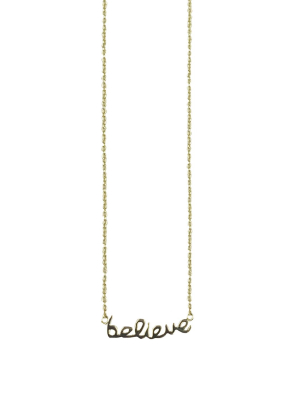 Sterling "believe" Necklace