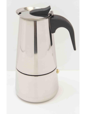 Home Basics 6 Cup Stainless Steel Espresso Maker, Silver