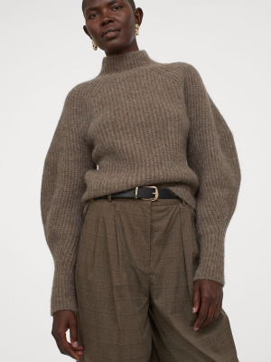 Rib-knit Wool-blend Sweater