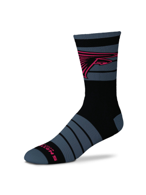 Nfl Atlanta Falcons Black Crew Socks - L