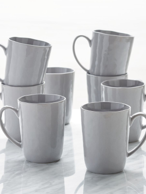 Mercer Grey Mugs, Set Of 8