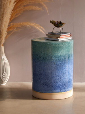 Ceramic Drum Side Table