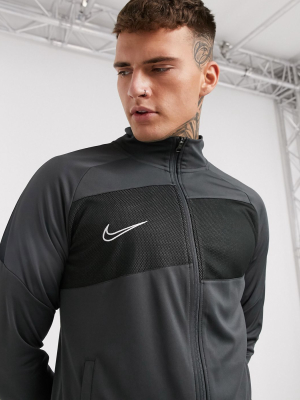 Nike Soccer Academy Dry Zip Thru Sweat In Black