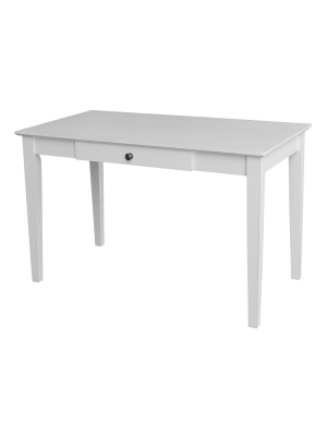 Megan Writing Desk With Drawer - Beach White - International Concepts