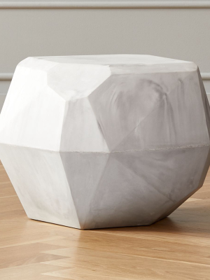 Facet Cement Side Table