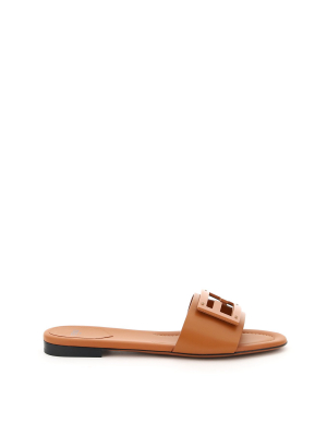 Fendi Ff Logo Plaque Sandals