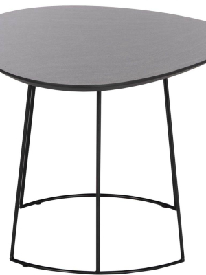 Bria Side Table Dark Gray/black